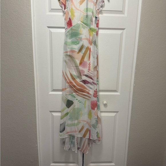 ANTONIO MELANI Green and Orange Ruffled Maxi Dress - Picture 7 of 10